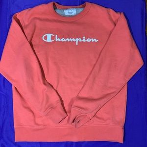 Large salmon champion crew neck